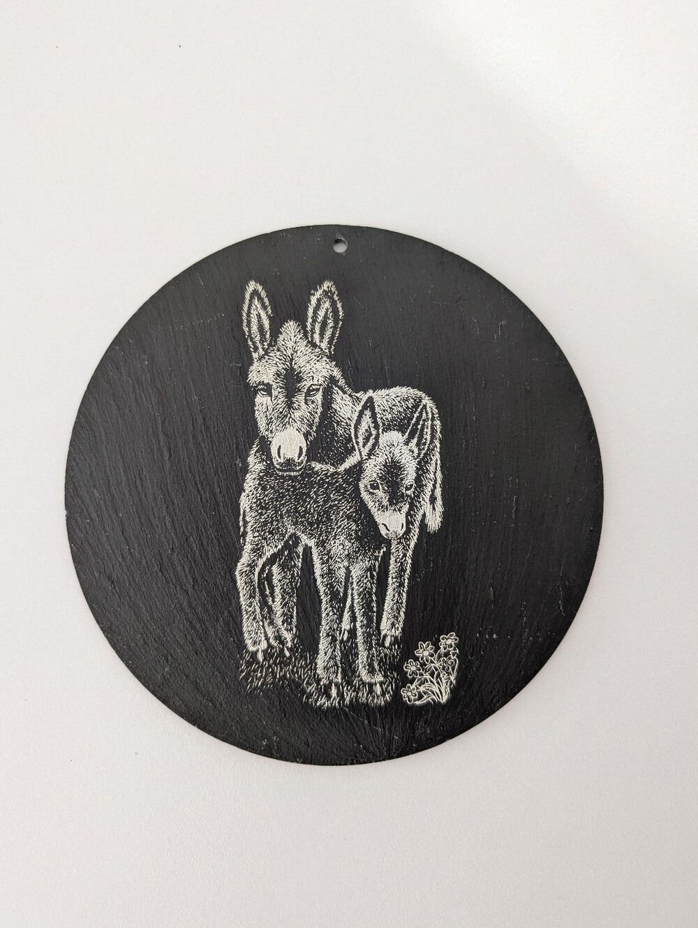 Welsh Slate Donkey Screen Print Wall Hanging